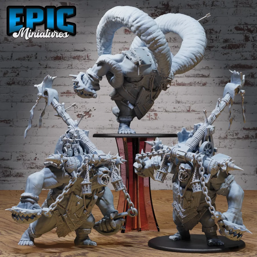 Goblin Throwing Troll / Goblin Throwing Troll Fighting / Ram Troll Set