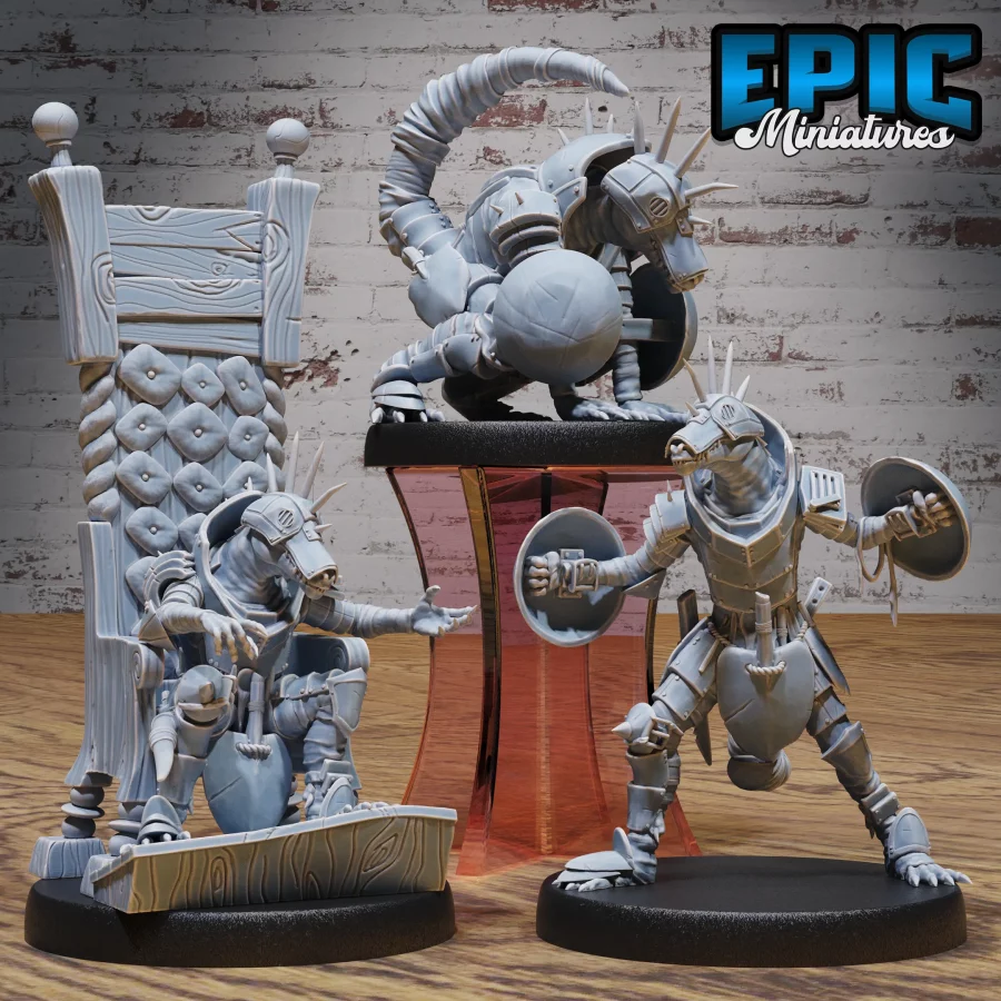 Commander Kobold Throne / Commander Kobold Sitting / Commander Kobold Shield Set