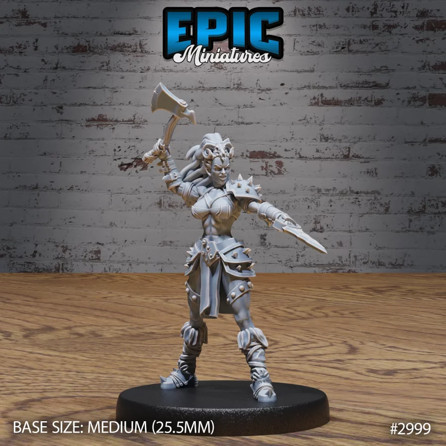 Dark Elf Barbarian Attack (Medium)
