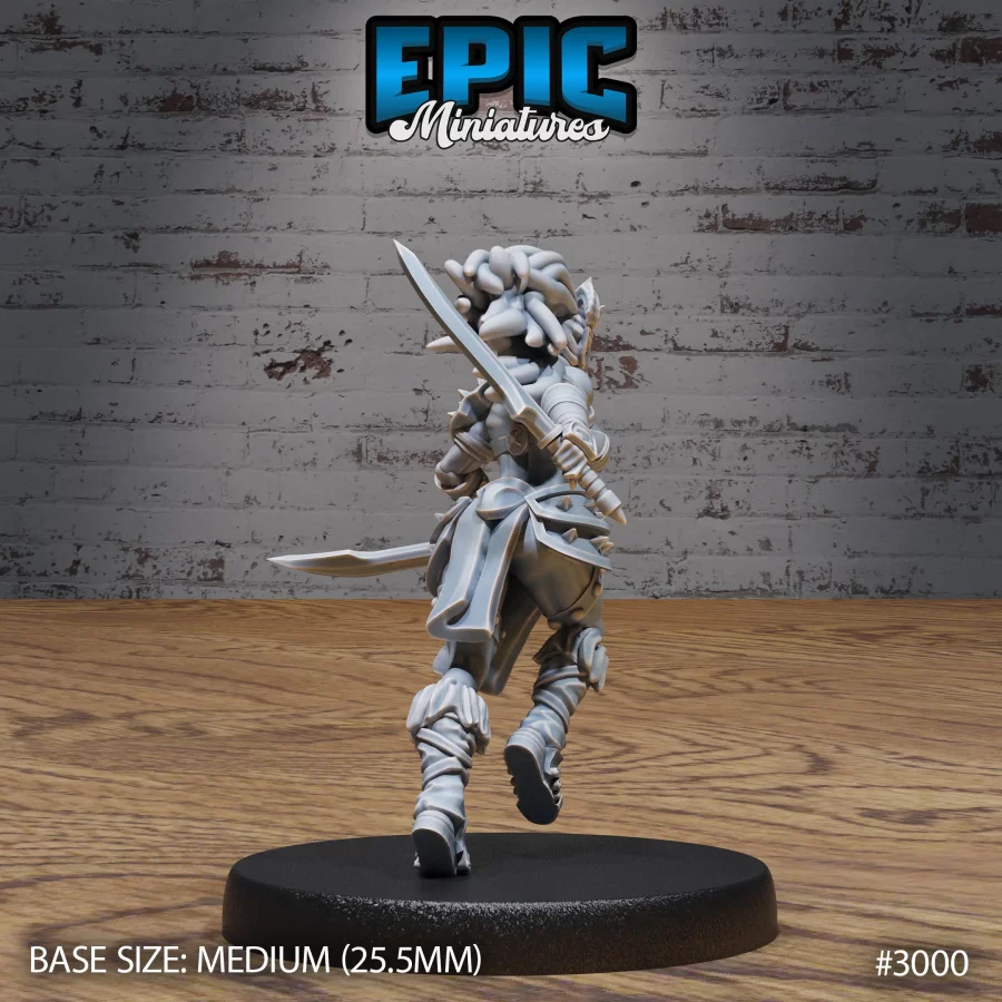 Dark Elf Barbarian Running (Medium) - Image 2