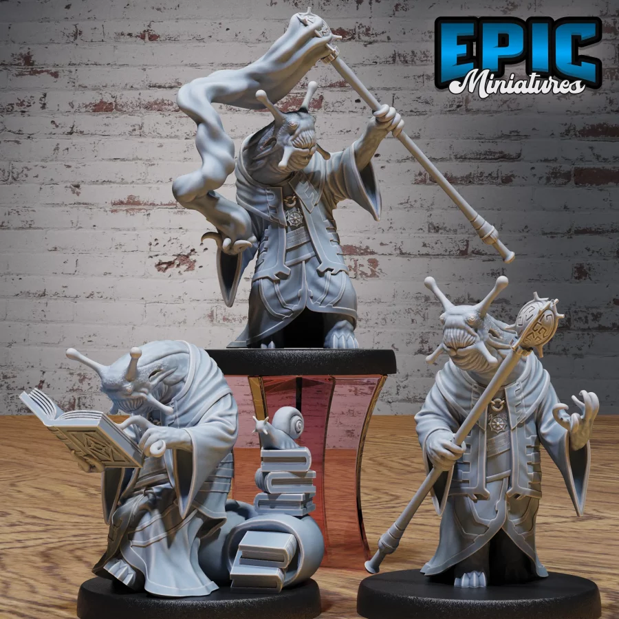 Snail Mage Reading / Snail Mage Walking / Snail Mage Magic Set