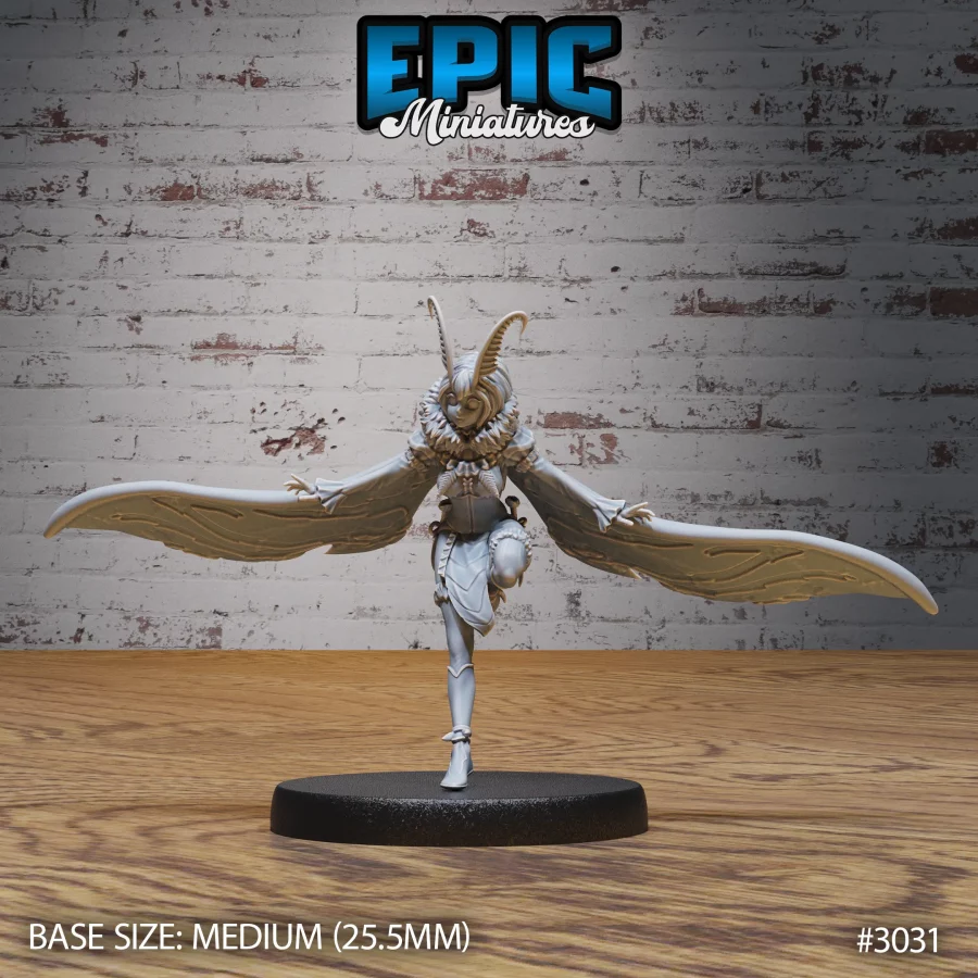 Moth Girl Landing (Medium)
