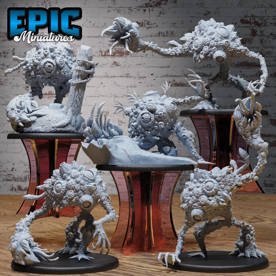 Fungus Golem - 2 Variations / Fungus Golem Arm Whip / Fungus Golem Climbing / Fungus Golem Attacking / Fungus Golem Reaching Set