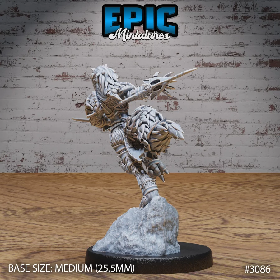 Werewolf Adventurer Female Jump (Medium) - Image 2