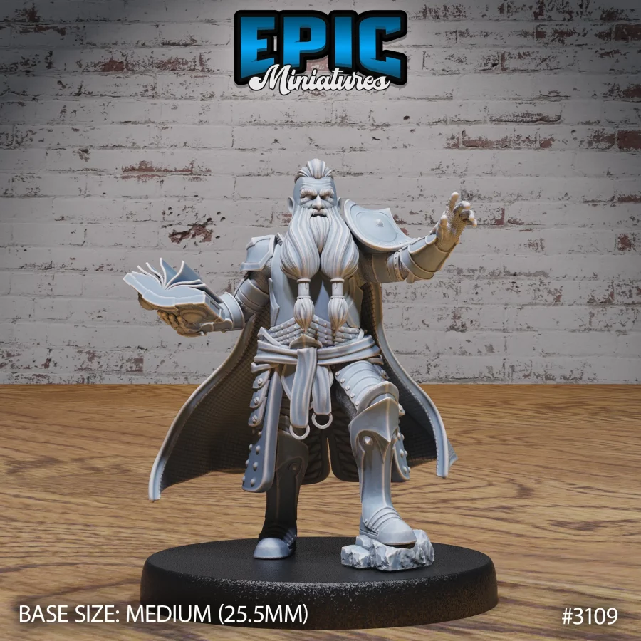 Dwarf Cleric Player Character Healing (Medium)