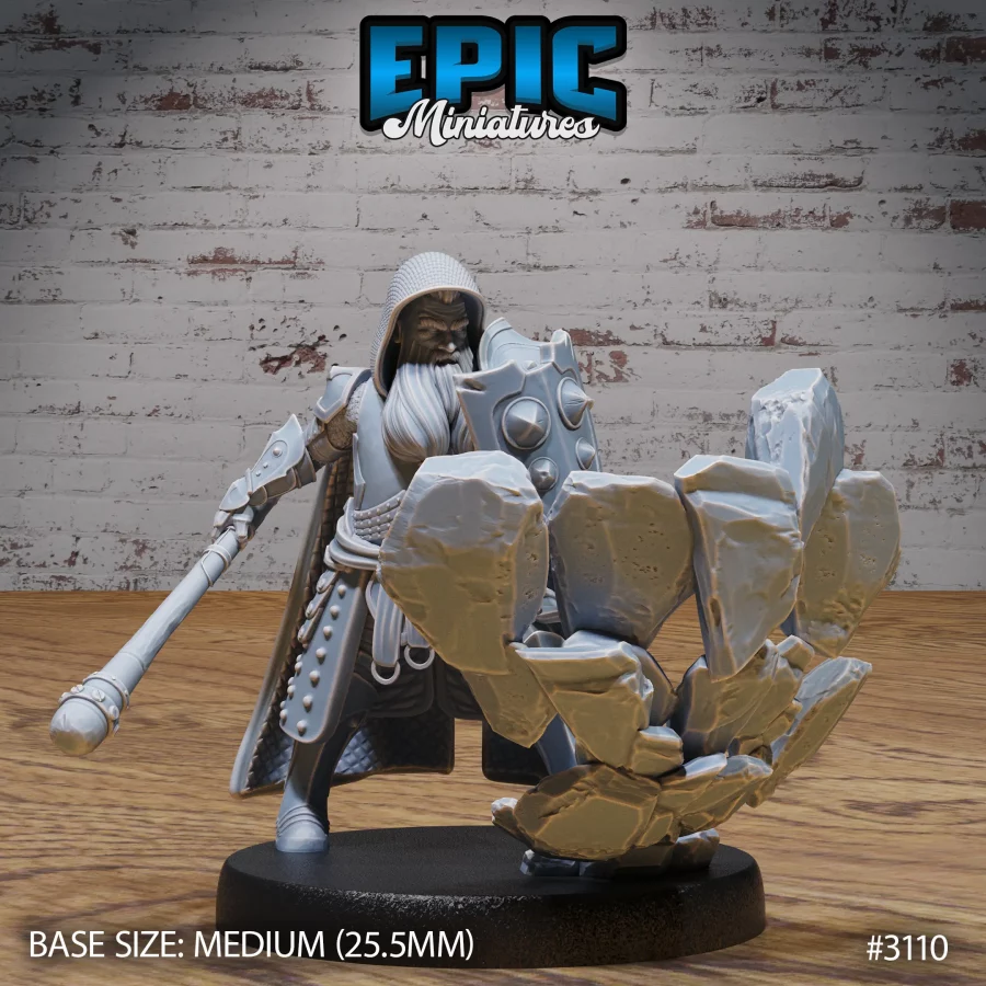 Dwarf Cleric Player Character Magic Shield (Medium)