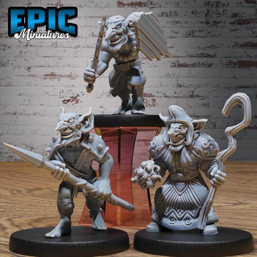 Wicked Goblin Tribe Spear / Wicked Goblin Tribe Sword & Shield / Wicked Goblin Tribe Wizard Set
