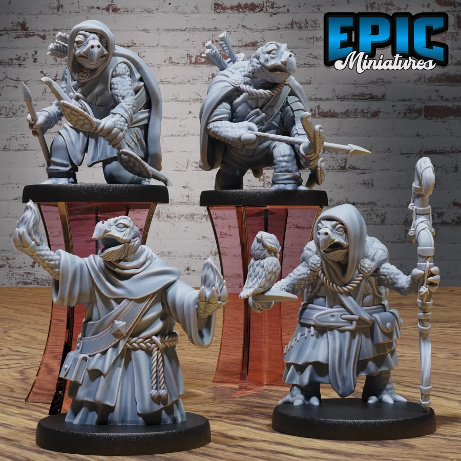 Turtle Folk Tribe Ranger / Turtle Folk Tribe Druid / Turtle Folk Tribe Cleric / Turtle Folk Tribe Archer Set