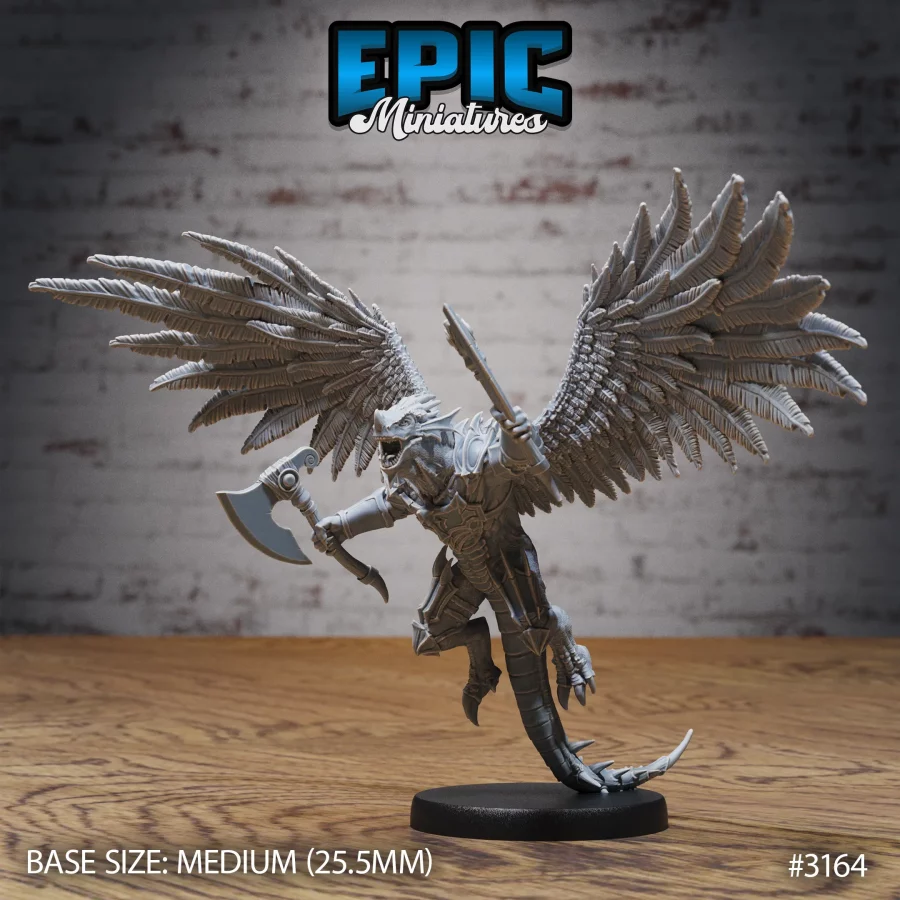 Winged Half Dragon Flying (Medium)
