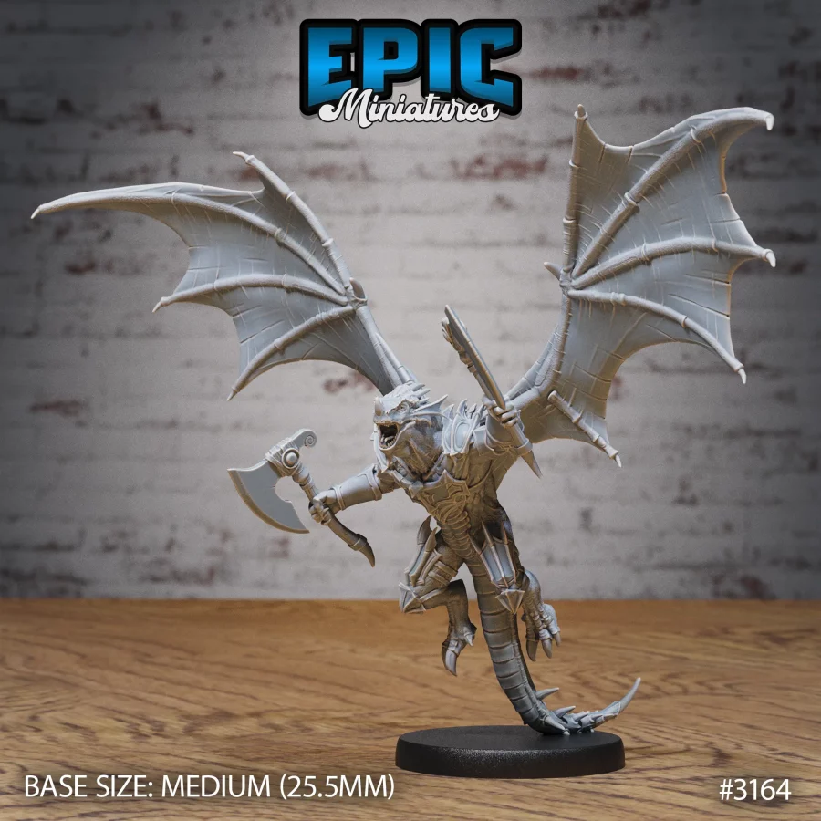 Winged Half Dragon Flying (Medium) - Image 3
