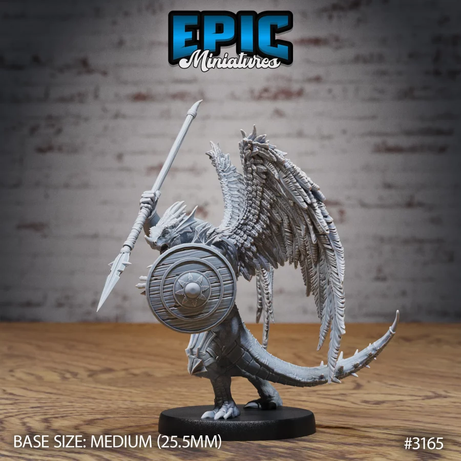 Winged Half Dragon Spear (Medium)