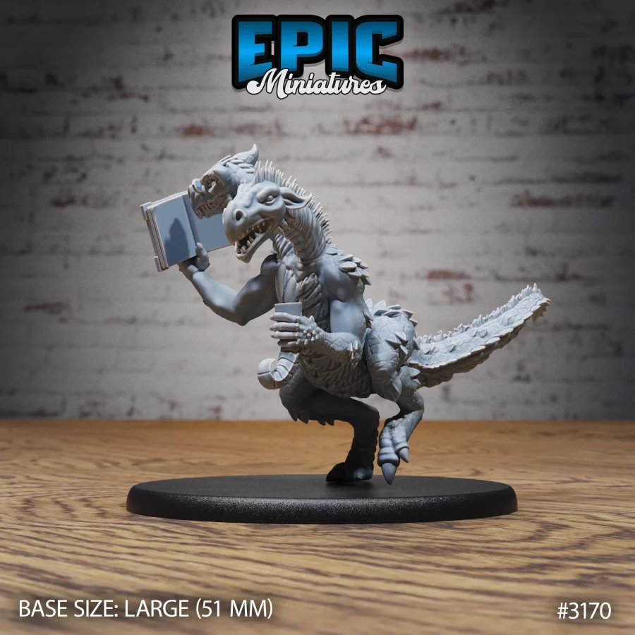 Two Headed Dragon Adventurer Reading (Large)