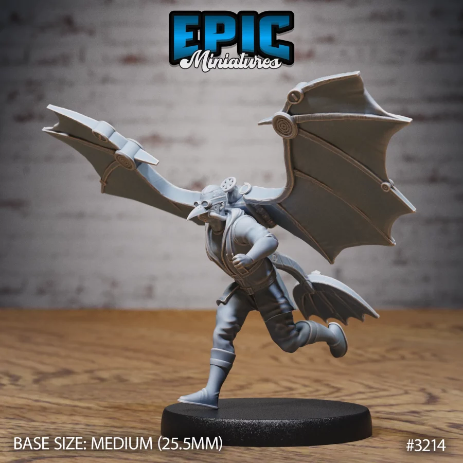 Winged Glider Pilot Levi Running (Medium)