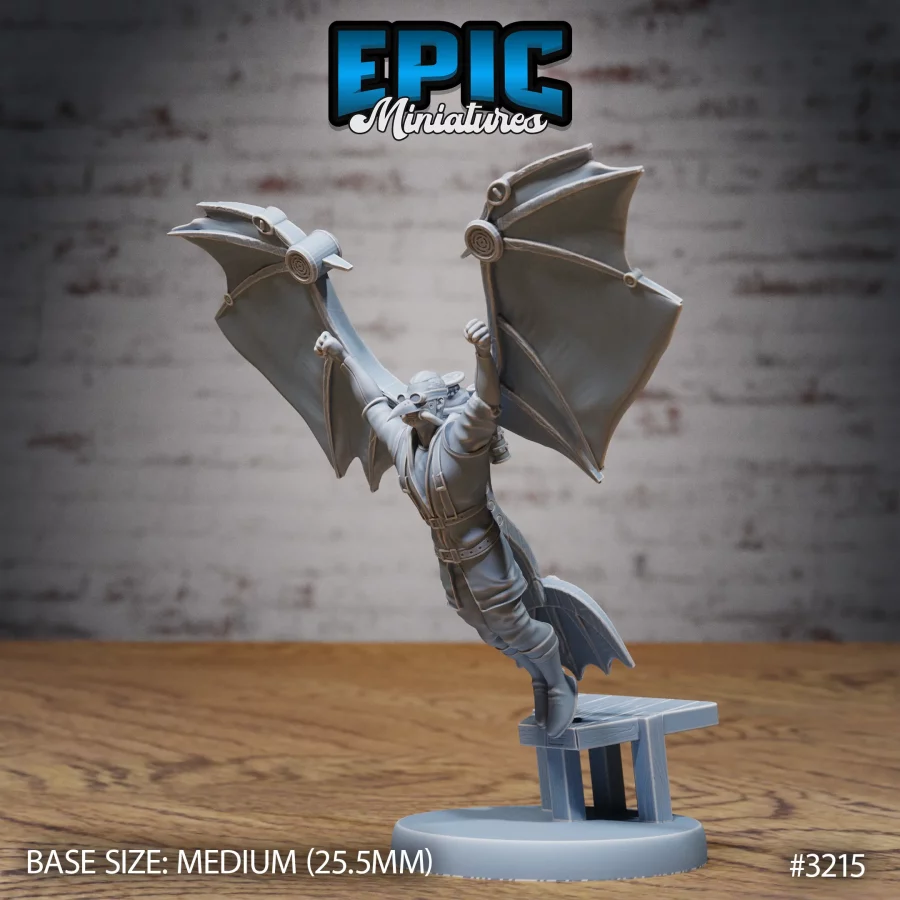 Winged Glider Pilot Levi Flying (Medium)