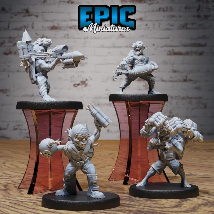 Steam Goblin Boxer / Steam Goblin Bomber / Steam Goblin Rocket Crossbow / Steam Goblin Flamethrower Set