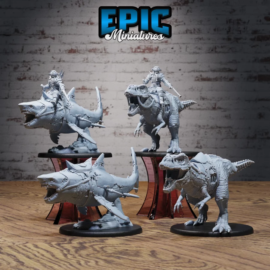 Cursed Captain T-Rex Mount / Cursed Captain Shark Mount Set