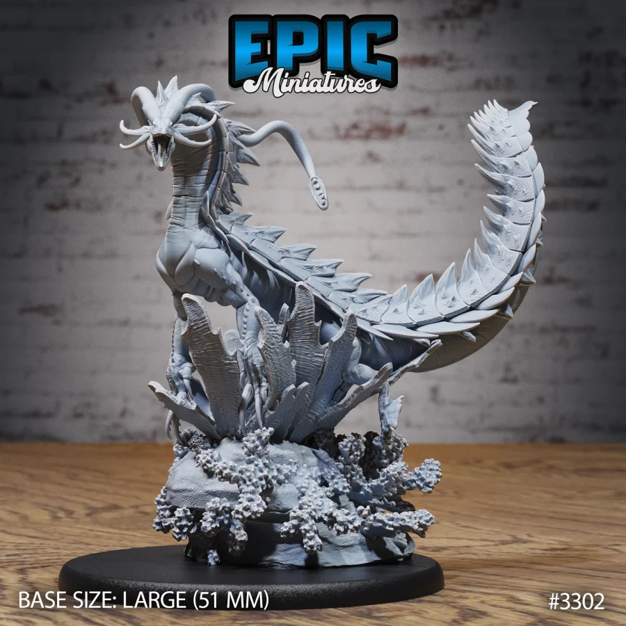 Sea Drake Deity Swimming (Large)