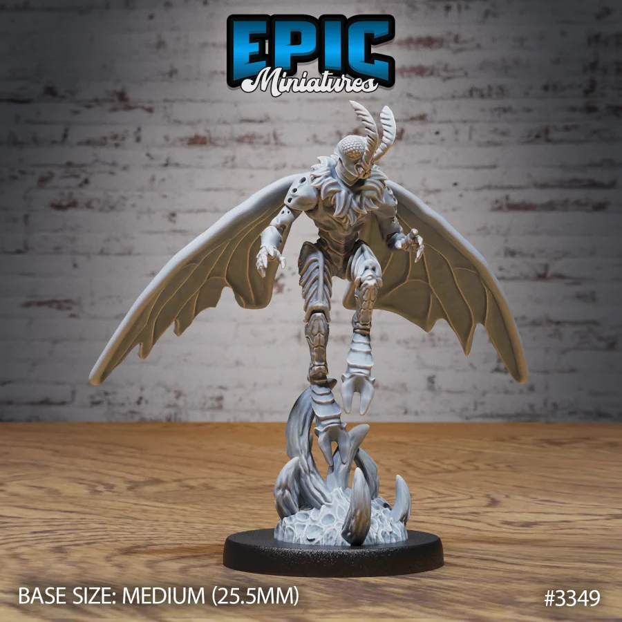Moth Folk Warrior Flying (Medium)