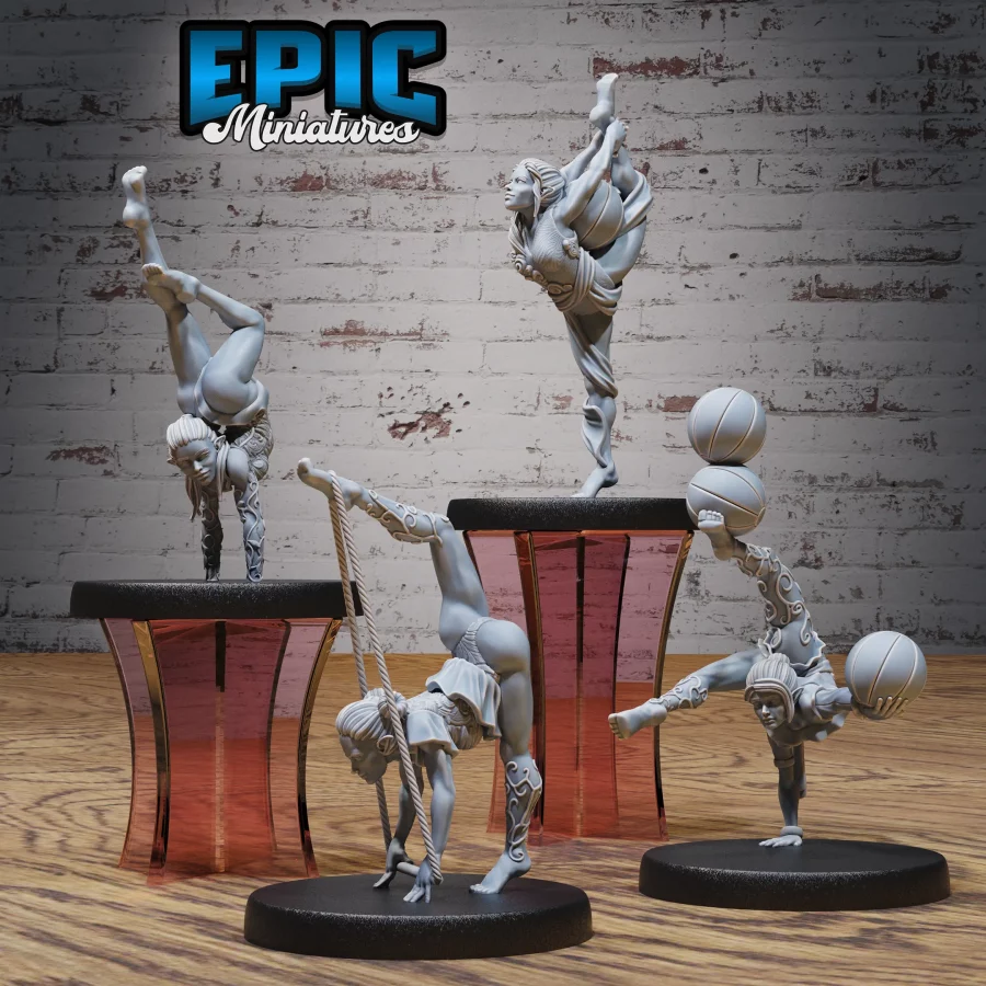 Acrobat Elf One Leg Stand / Acrobat Elf Hand Stand / Acrobat Elf Rope / Acrobat Elf Ball Trick Set