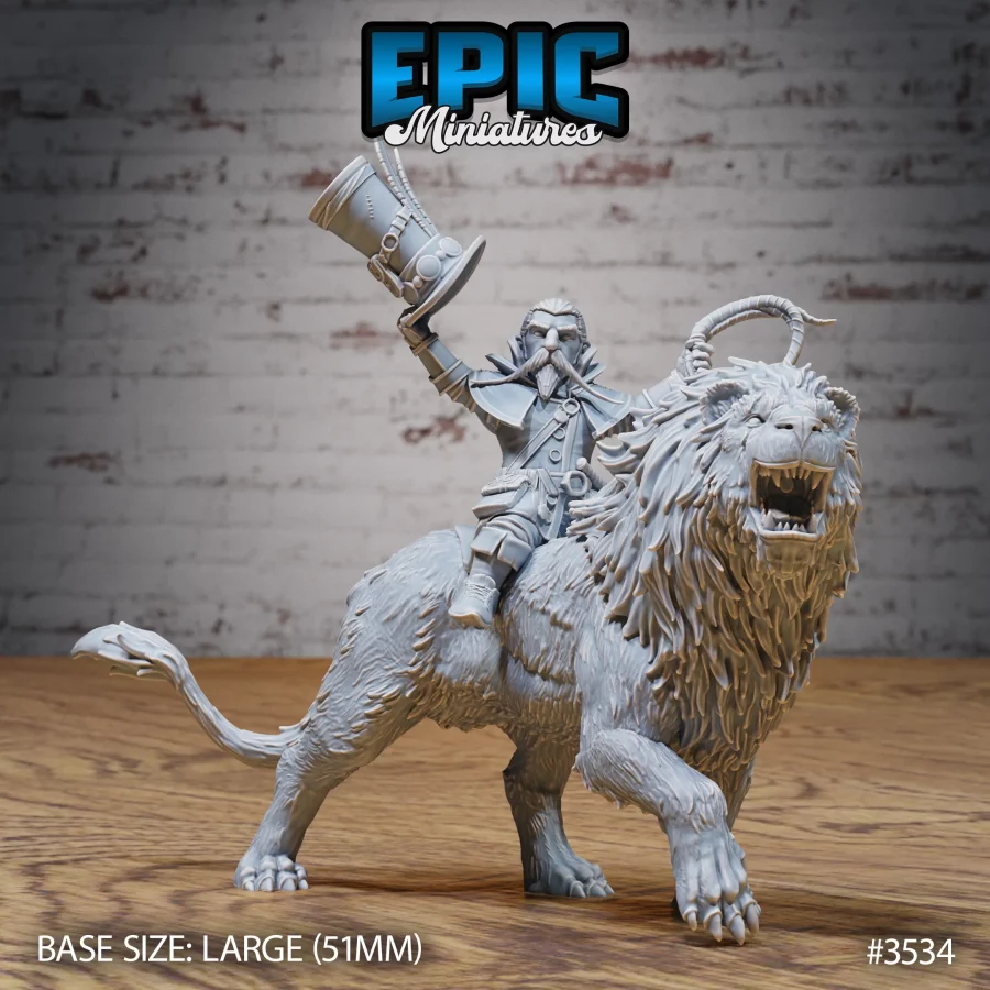 Halfling Animal Tamer Lion Riding (Large)