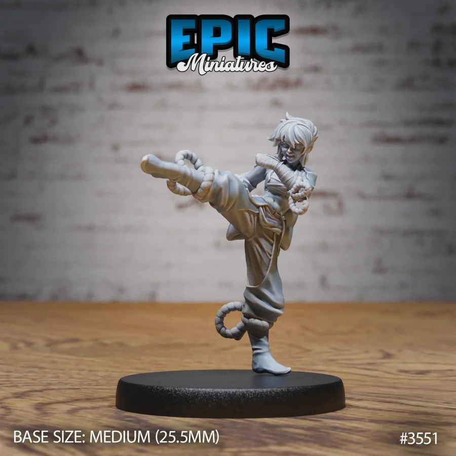 Monk Female Player Character Kick (Medium)