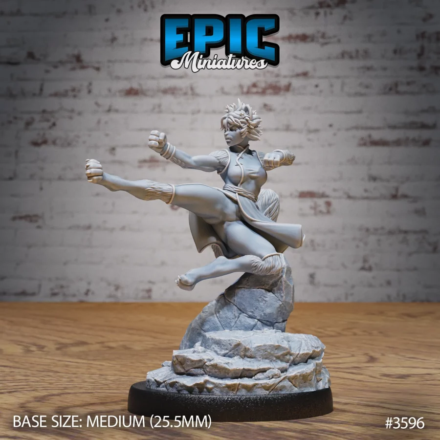 Cat Girl Monk Kick (Medium)