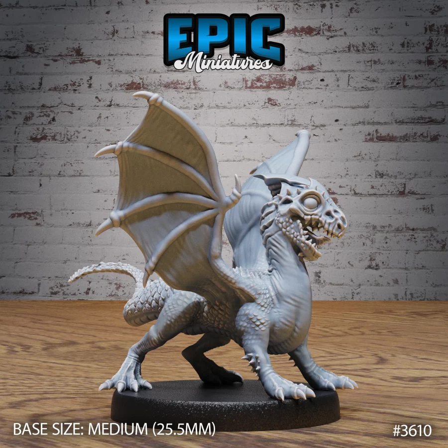 White Dragon Wyrmling - 2 Variations (Medium)