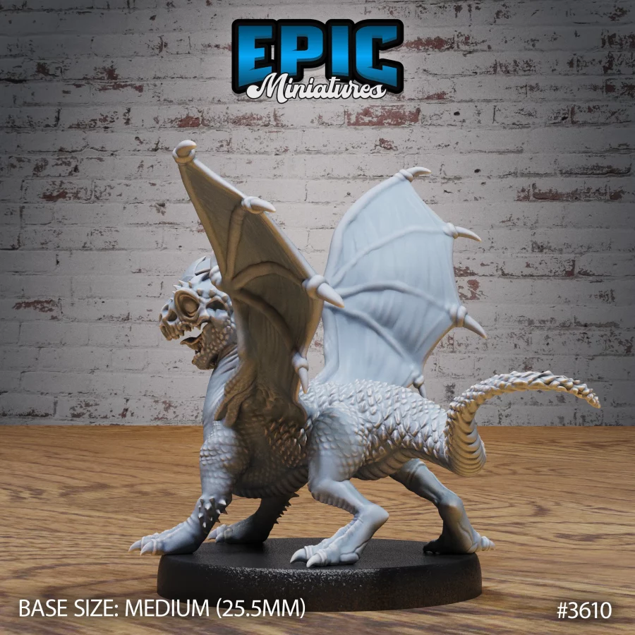 White Dragon Wyrmling - 2 Variations (Medium) - Image 2