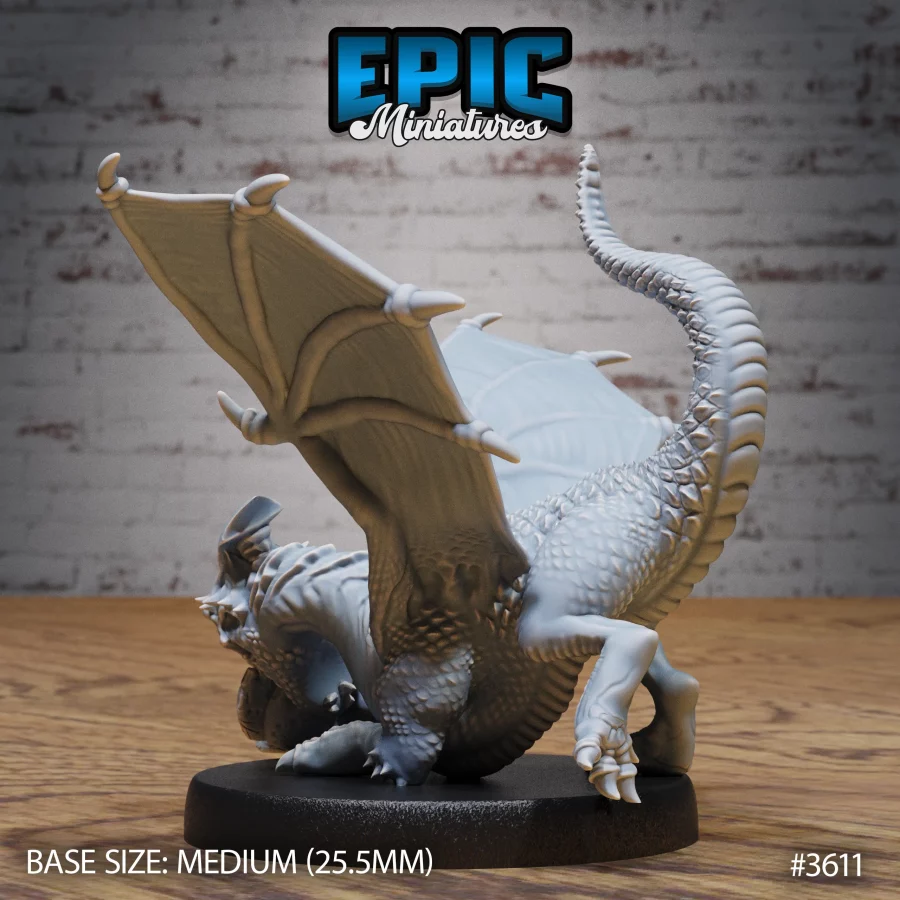 White Dragon Wyrmling Bite - 2 Variations (Medium) - Image 2