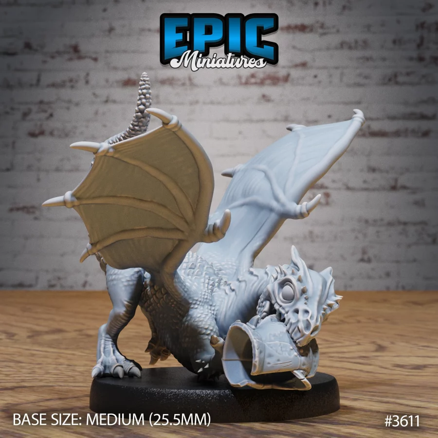 White Dragon Wyrmling Bite - 2 Variations (Medium) - Image 3