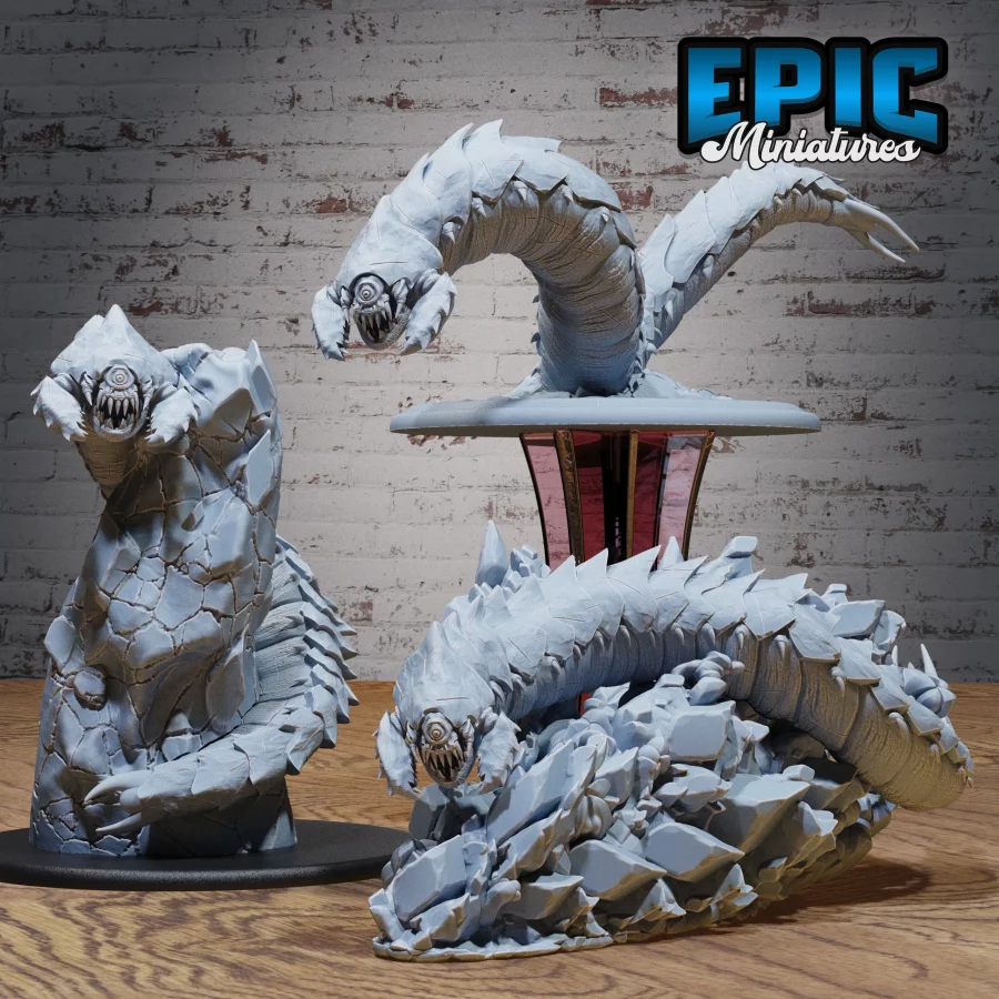 Frost Worm Climbing / Frost Worm Attacking / Frost Worm Chasing Set