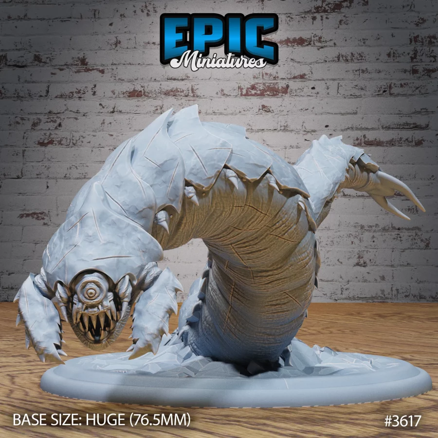 Frost Worm Attacking (Huge)