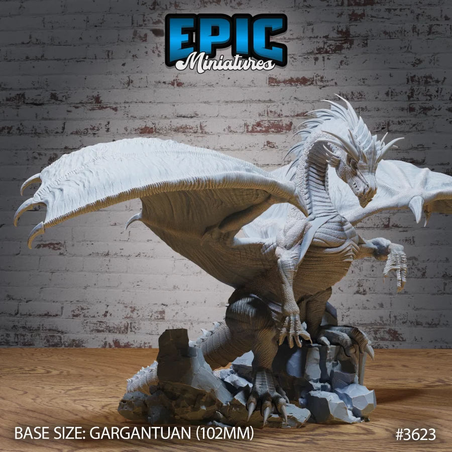 Glacier Dragon Thinking (Gargantuan)