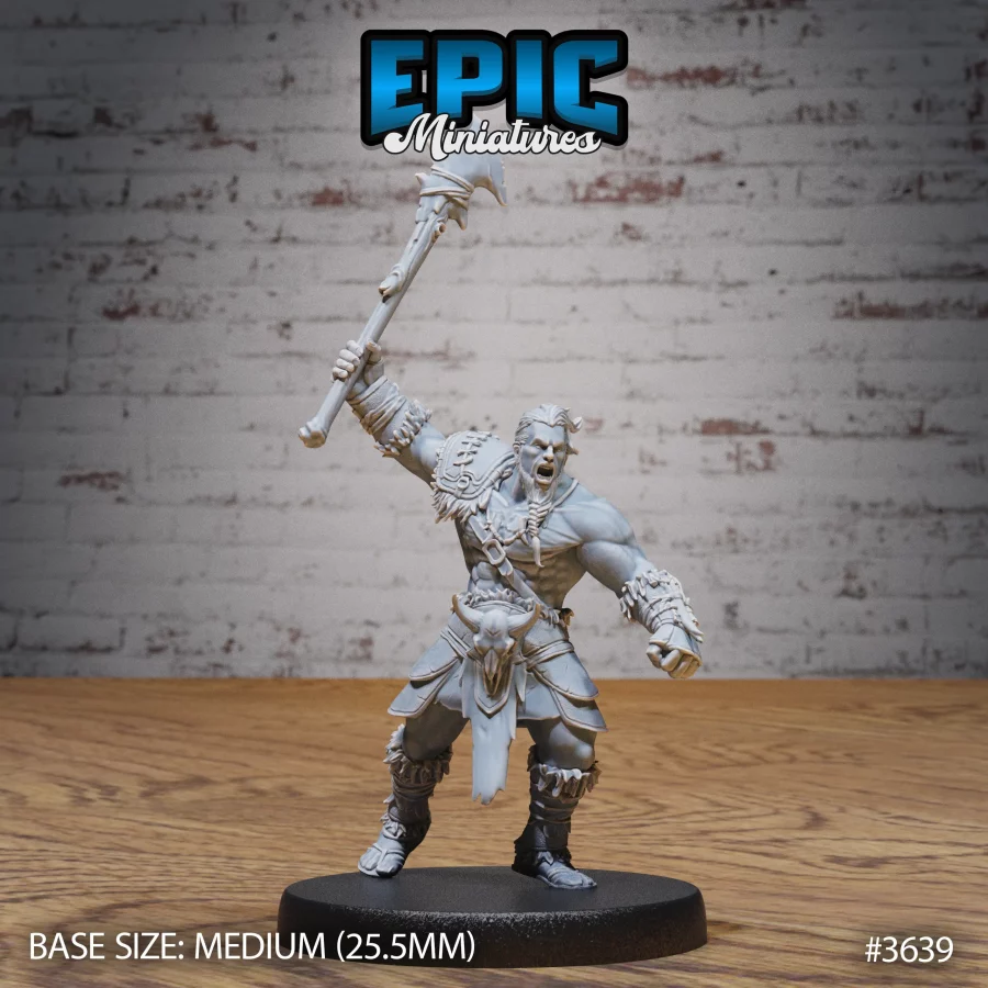 Barbarian Tribe Male Attacking (Medium)