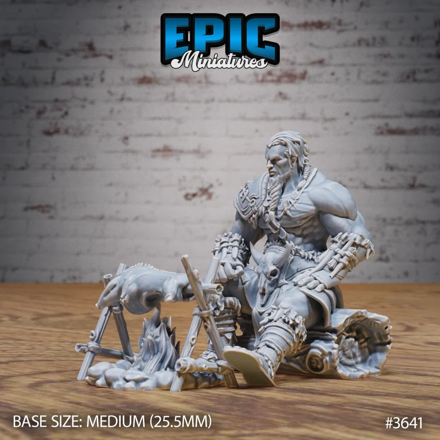 Barbarian Tribe Male Resting (Medium)