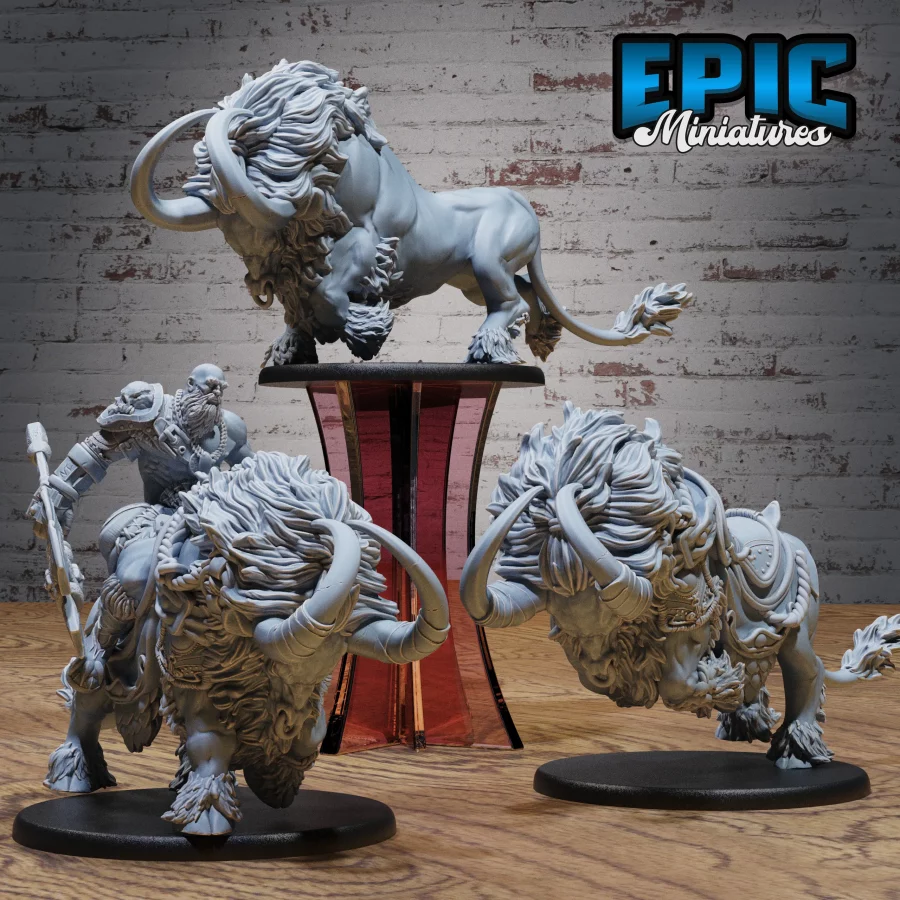Half-Giant Barbarian Rider / Devilhorn Bull Mount Attack / Devilhorn Bull Set
