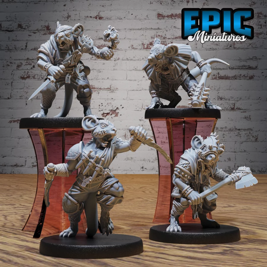 Mice Folk Raider Bomb / Mice Folk Raider Mace / Mice Folk Raider Axe / Mice Folk Raider Dagger Set