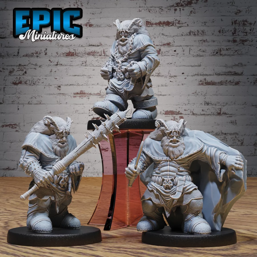 Dwarf Tiefling Captured / Dwarf Tiefling Mace / Dwarf Tiefling Hiding Set