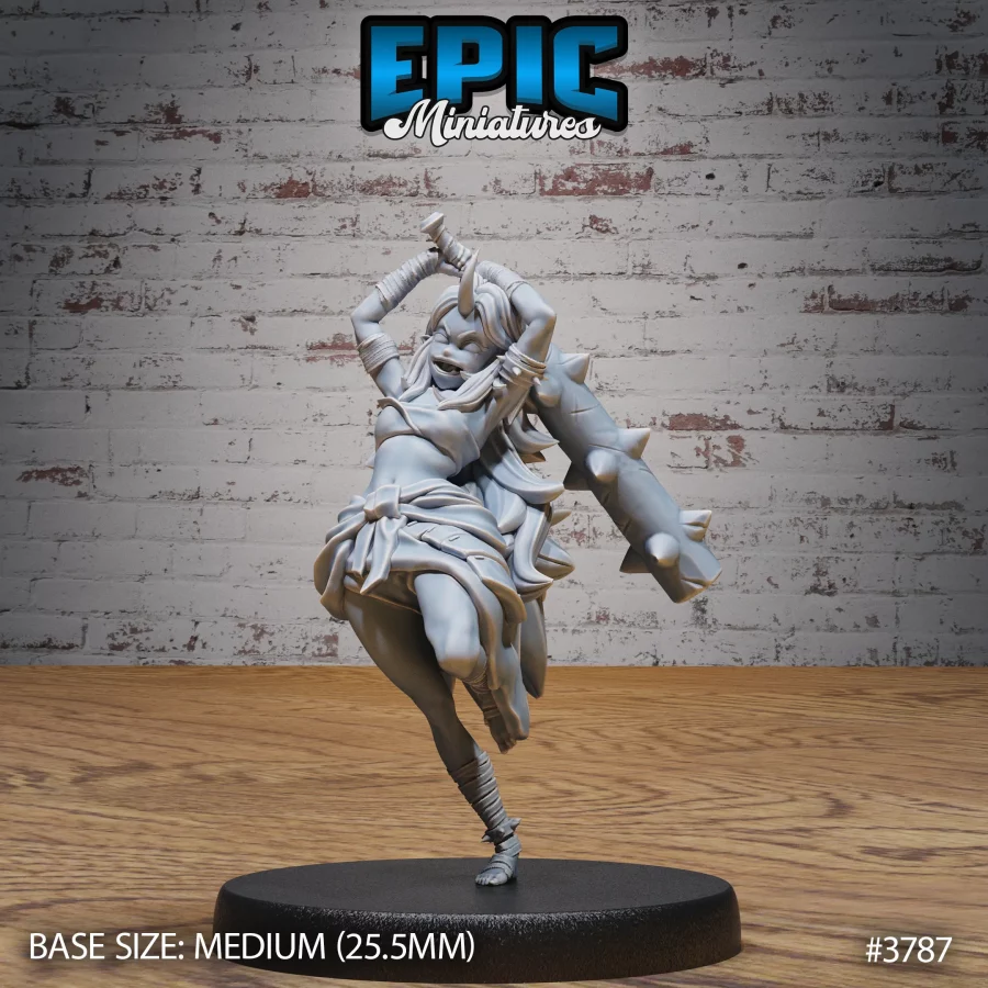 Blue Oni Girl Jump (Medium)