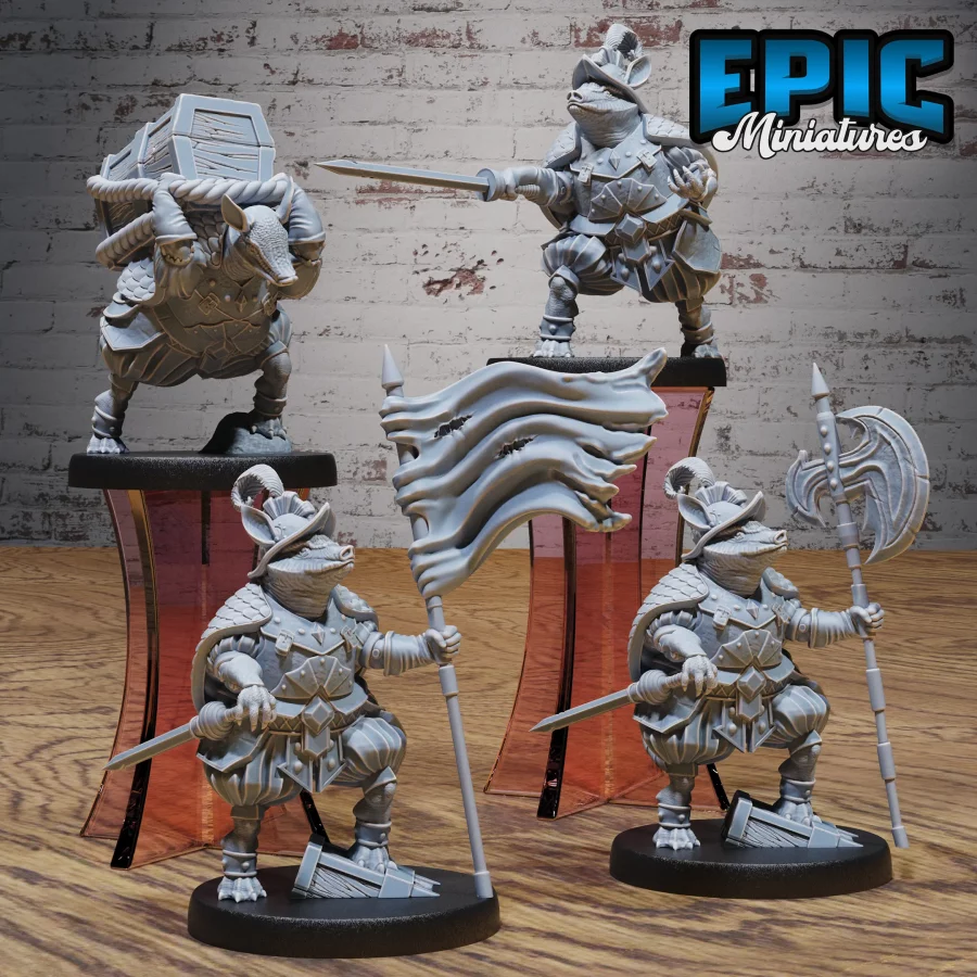 Armadilo Conquistador - 2 Variations / Armadilo Conquistador Attack / Armadilo Conquistador Carry Set