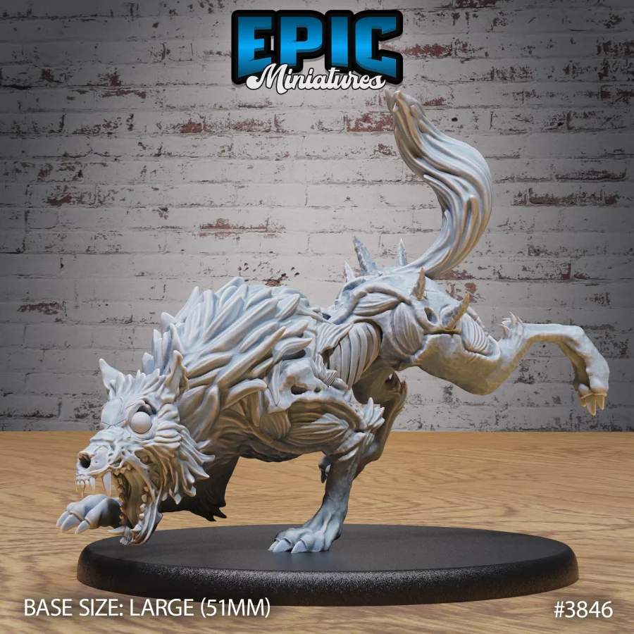 Undead Dire Wolf Angry (Large)