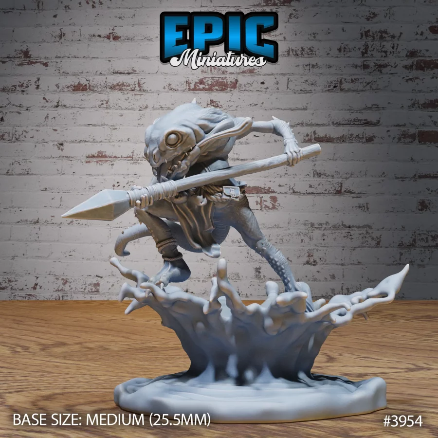 Dark Fish Folk Attacking - 2 Variations (Medium)