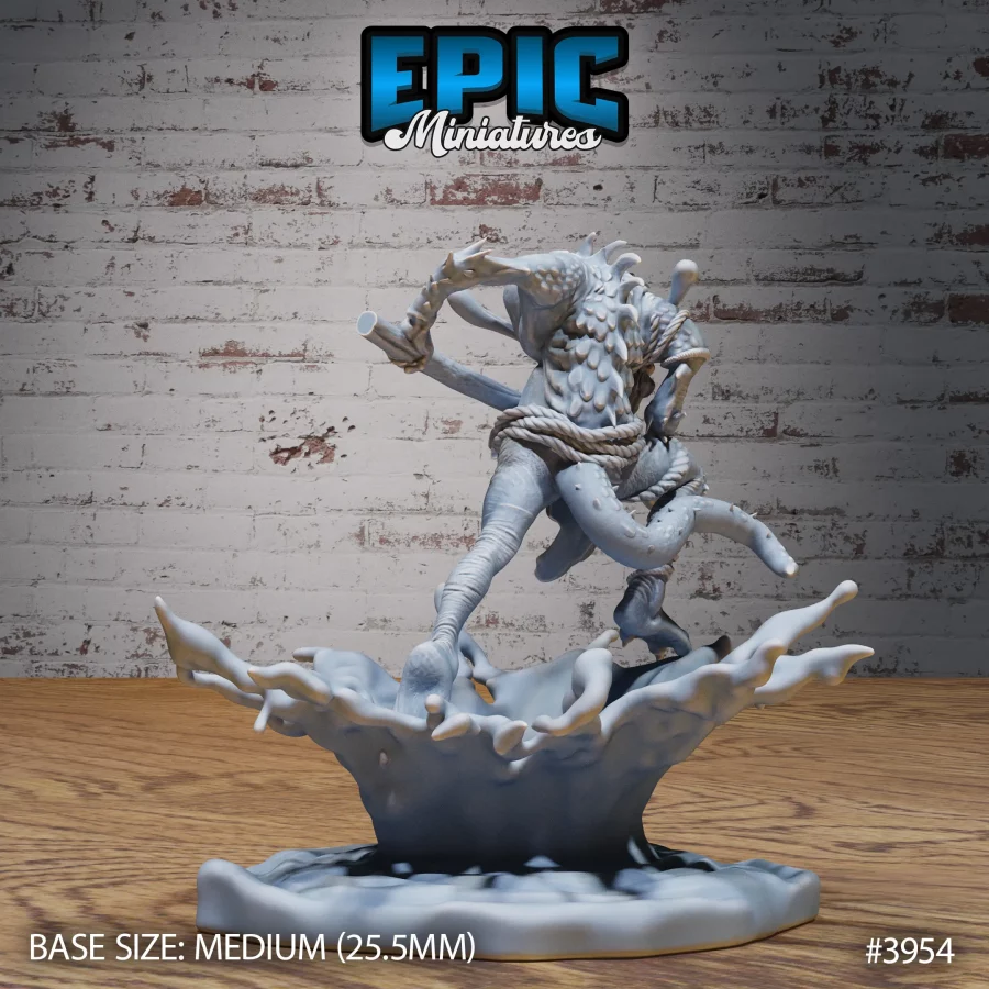 Dark Fish Folk Attacking - 2 Variations (Medium) - Image 2
