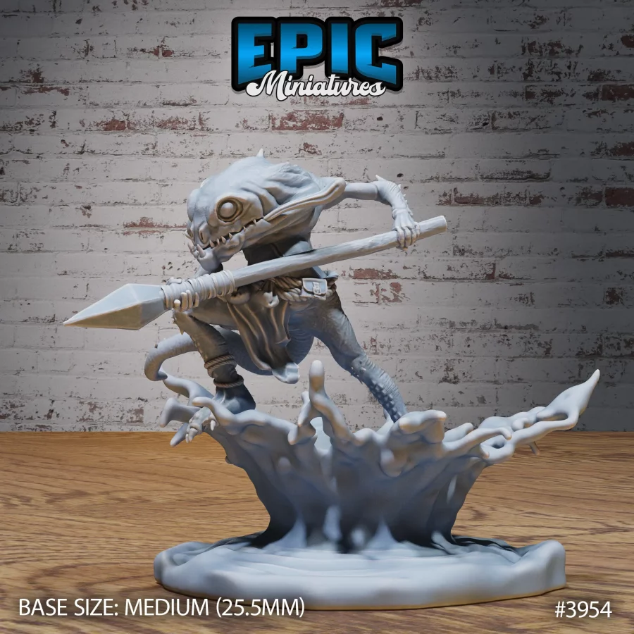 Dark Fish Folk Attacking - 2 Variations (Medium) - Image 3