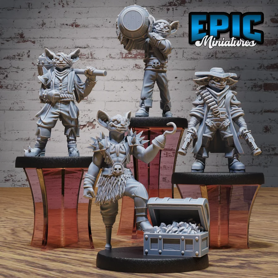 Kobold Pirate Gunslinger / Kobold Pirate Hammer / Kobold Pirate Worker / Kobold Pirate Hook Set