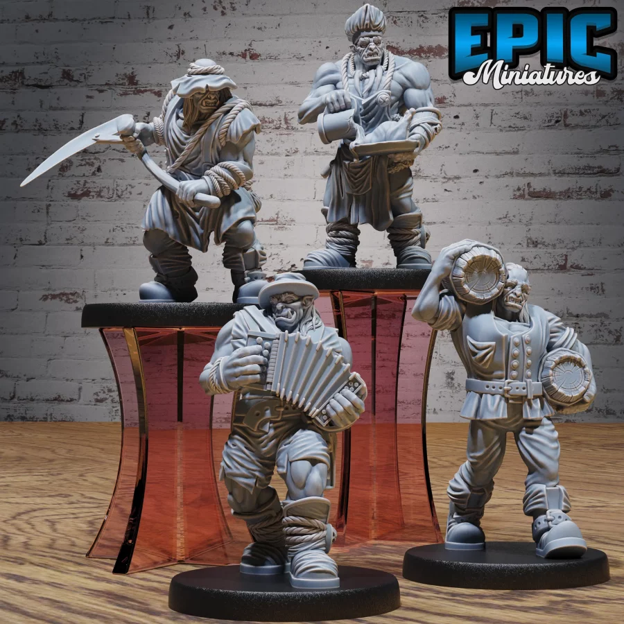 Orc Villager Cook / Orc Villager Bard / Orc Villager Carrier / Orc Villager Farmer Set
