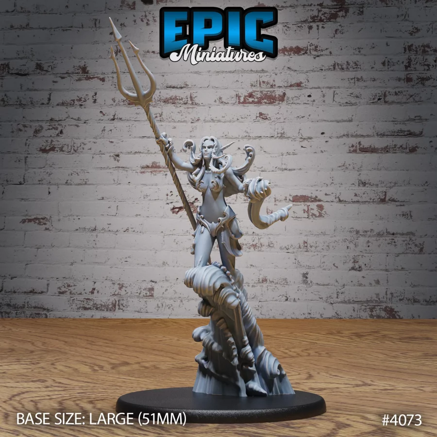 Water Elemental Female Trident (Large)