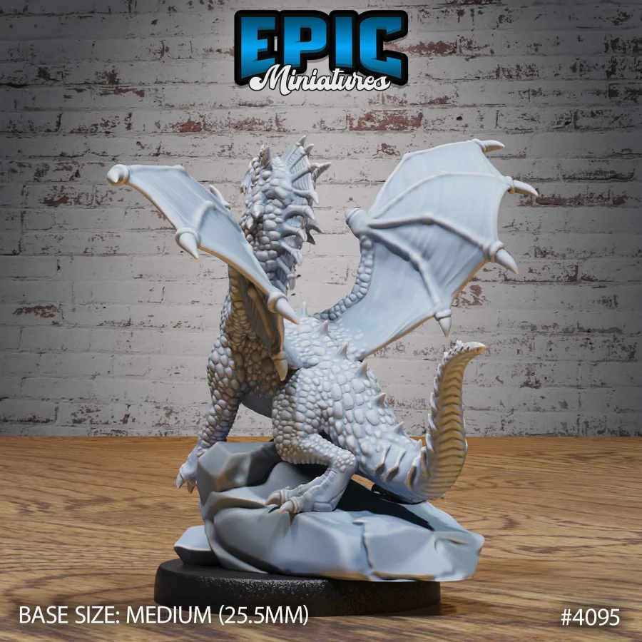 Green Dragon Wyrmling Roaring (Medium) - Image 2