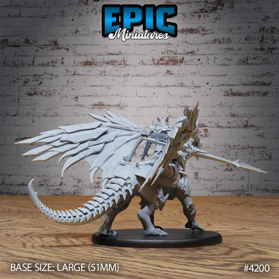 Armored Dragon & Dragonborn Rider - 2 Variations (Large) - Image 3
