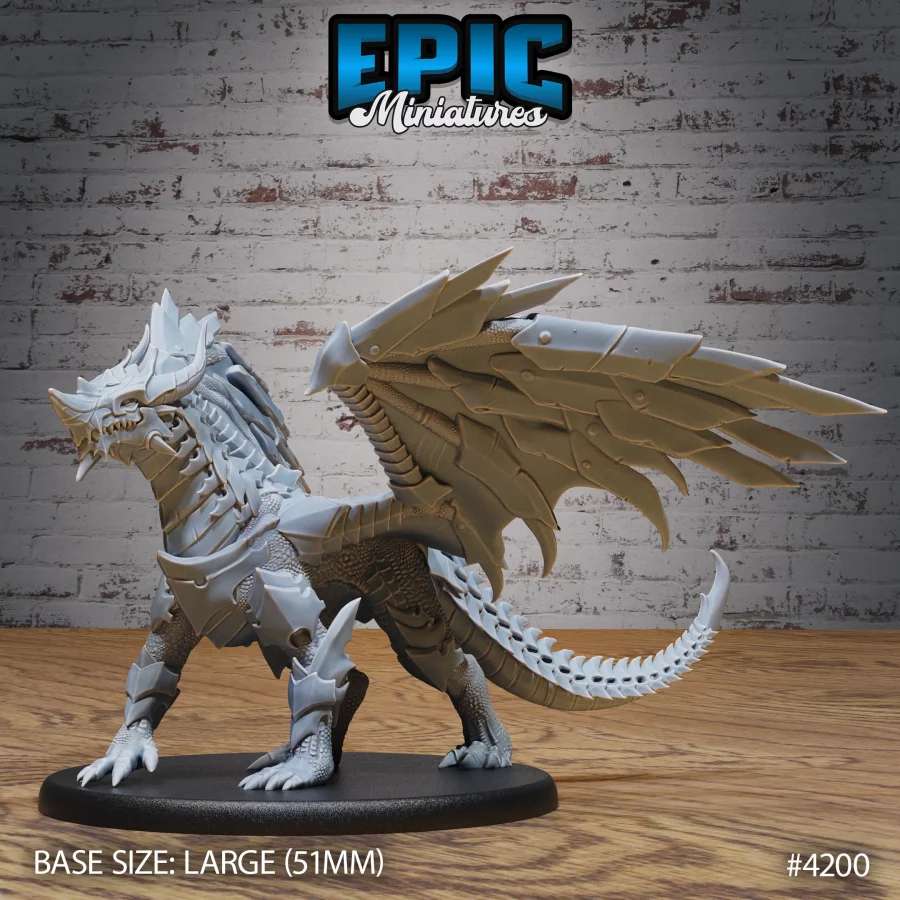 Armored Dragon & Dragonborn Rider - 2 Variations (Large) - Image 4